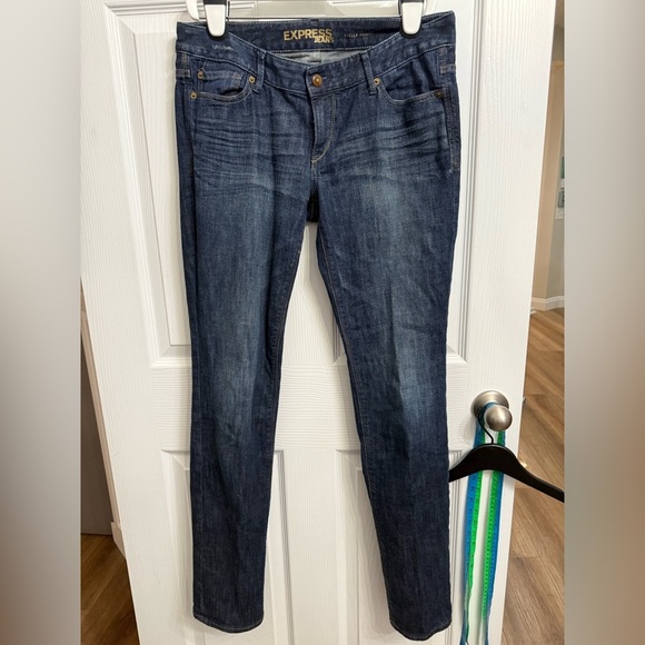 Express Jeans Stella Low Rise Denim Pants Women’s Size 10 Long Tall Skinny - Picture 1 of 4